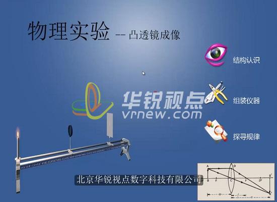 VR物理教學(xué)軟件——凸透鏡成像實驗